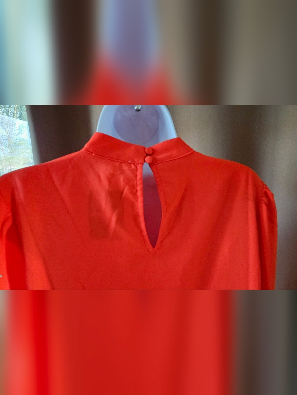 NWT Flying Tomato Red Long Sleeve Blouse • High Neck - Picture 5 of 7
